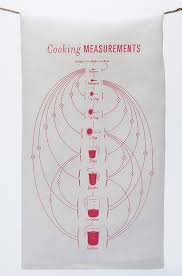 Stylish Tea Towel Printed With A Handy Chart Featuring