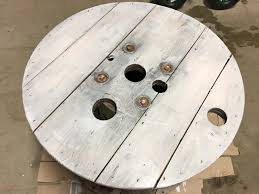 Diy Farmhouse Style Wood Spool Table