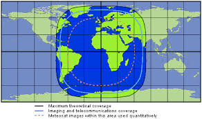 Coverage Of A Geostationary Satellite At Earth The