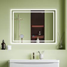 led bathroom mirror with demister touch
