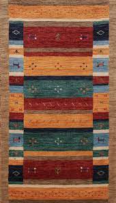 handmade wool striped gabbeh oriental