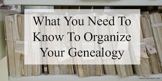 What You Need To Know To Organize Your Genealogy Are You