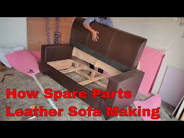 spare parts leather sofa making how