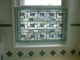 Beveled Stained Glass Window Panel By