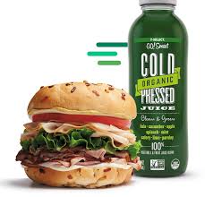 sandwich and cold pressed juice