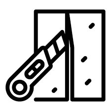 Cut Drywall Icon Outline Vector Home