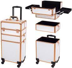 cosmetic rolling makeup train case
