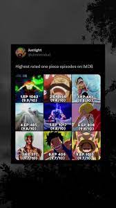 highest rated one piece episodes on imdb｜TikTok Search
