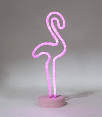 Flamingo Neon Desk Table Light Johnnyappleseedhomeandyard