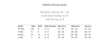Sizing Chart Brazilian Brands Offer Various Size Options