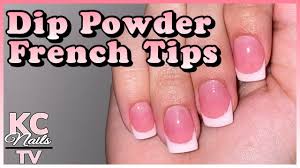 french tip nails with dip powder