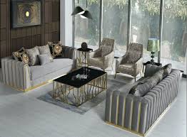 Most find the easiest way to ensure your home furniture is in harmony, is to start with the purchase of the living room set. Casa Padrino Luxury Living Room Set Gray Gold 2 Sofas 2 Armchairs 1 Coffee Table Modern Living Room Furniture Luxury Quality
