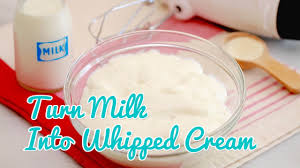 how to turn milk into whipped cream