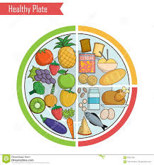 Healthy Plate Nutrition Balance Illustration Stock Vector