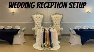 wedding reception setup wedding