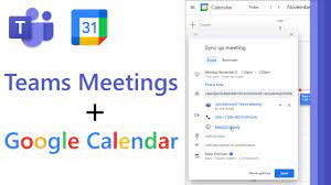 microsoft teams and google calendar