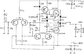The power leads must be heavy enough wire to handle this high current draw. Mosfet Power Amplifier 100 Watt Schematic Diagram Usilitel Shemotehnika Principialnaya Shema