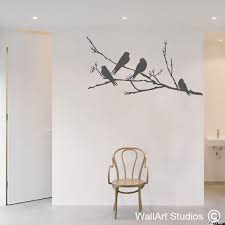 Birds On A Blossom Branch Vinyl Wall