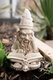Reading Wizard Resin Garden Ornament