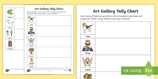 Editable Art Gallery Tally Chart Worksheet