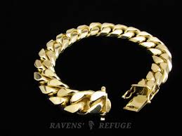 Make a fantastic statement of timeless style in adina's large miami curb link bracelet, embellished in glowing gold plated sterling silver. Chunky Chain Link Bracelet 18k Gold Curb Links Ravens Refuge