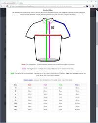 Sizing Guides For Our Cycle Clothing Prendas Ciclismo