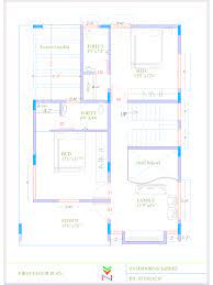 30x40 North Facing House Plan Duplex