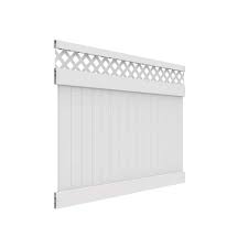 White Vinyl Lattice Top Fence Panel