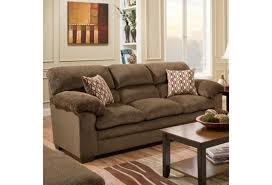 The traditional design bears polyester microfiber upholstery, with seat and back. Simmons Upholstery 3683 3683 03 Casual Sofa With Pillow Arms Dunk Bright Furniture Sofas
