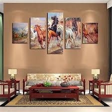 Horses Wall Painting Canvas Living