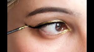 how to do metallic cat eye makeup with