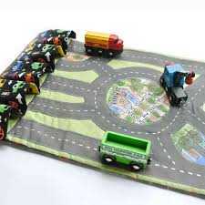 cute toy car carrier with play mat