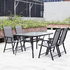 Foldable Chairs Outdoor Seating Set