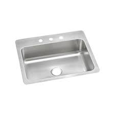 This article main ideas is unusual kitchen faucets, basin wrench lowes, kitchen sink and faucet combinations, cool kitchen sinks, delta. Elkay Gourmet Dual Mount 27 In X 22 In Elite Satin Single Bowl 3 Hole Kitchen Sink In The Kitchen Sinks Department At Lowes Com