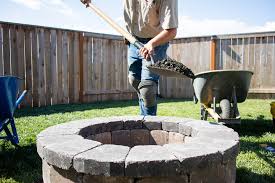 If slight adjustments are necessary in order to make the blocks level, tap them with a rubber mallet to establish the. How To Build A Stone Fire Pit In Your Backyard Western Interlock