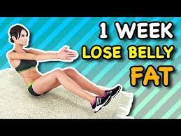 1 week lose belly fat at home you