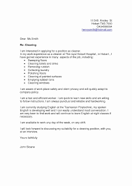 Cover Letter For Cleaning Job New Cover Letter No Experience Cleaner
