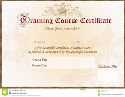Training Certificate Stock Illustration Illustration Of
