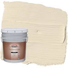 glidden fundamentals exterior paint heavy cream beige flat 5 gallons