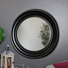 Large Round Black Mirror Flash S