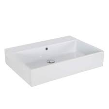 Vessel Bathroom Sink In Ceramic White