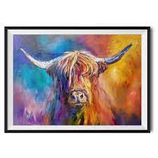 Harris The Highland Cow Print By Sue