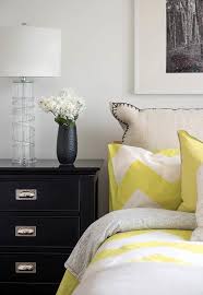 Yellow And Black Bedroom With Yellow