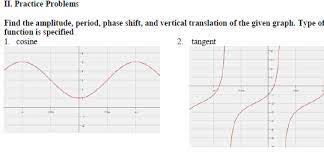 Graphing Sine Cosine With Phase Shifts
