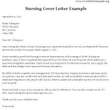 Resume Cover Letter Examples For Nurses New Grad Registered Nurse