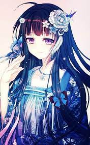 She has long blue hair and a curvaceous body figure. Anime Girl Blue Hair Facebook