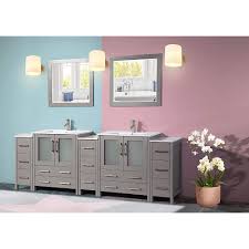 To consider all of the existing features and make sure your home depot is bathroom vanity. Vanity Art Brescia 96 Inch Bathroom Vanity In Grey With Double Basin Top In White Ceramic The Home Depot Canada
