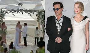 Only high quality pics and photos with johnny depp. Johnny Depp Weds Amber Heard In Romantic Beach Ceremony In The Bahamas Celebrity News Showbiz Tv Express Co Uk