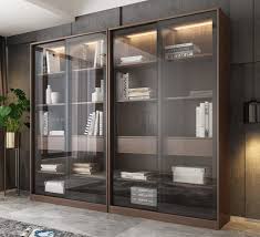 Nordic Sliding Door Bookcase Floor Dust