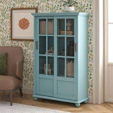 Aaron Lane Light Blue Bookcase With